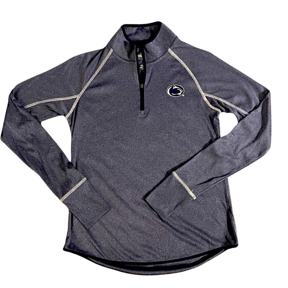 Women’s Colosseum Heathered Navy Penn State Nittany Lions Quarter-Zip Top • NWOT